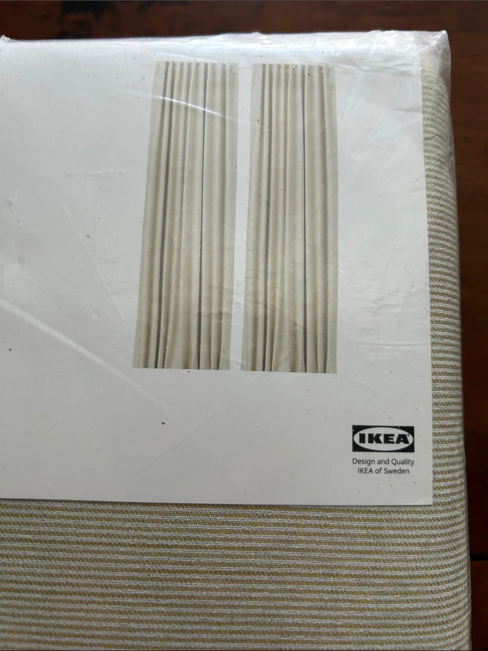 IKEA Neutral Beige/Tan Textured Curtain Panels
